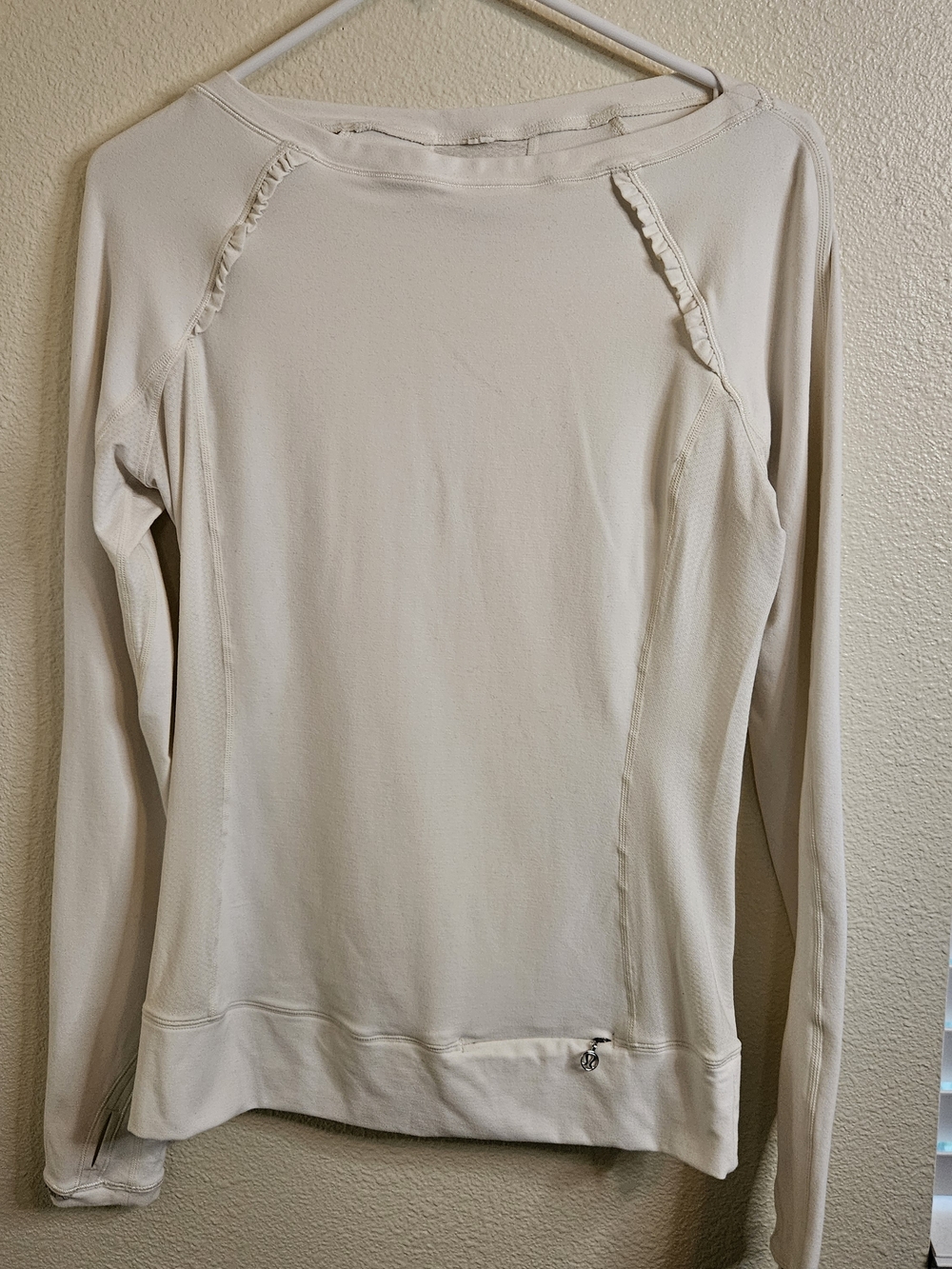 lululemon athletica Long Sleeve Crewneck Top in Cream